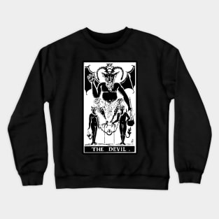 XV. The Devil Tarot Card | Obsidian and Pearl Crewneck Sweatshirt